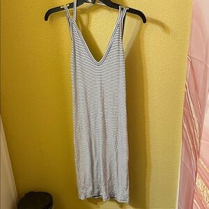 Striped Sleeveless Backless Dress